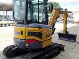 2025 XCMG XE27E mini excavator, rear three-quarter view