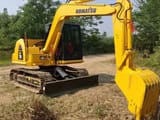 Komatsu PC70 crawler excavator, rear three-quarter view