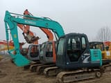 2018 Kobelco SK75-8 crawler excavator, side view