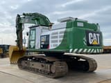 2012 Caterpillar 349EL crawler excavator, rear three-quarter view