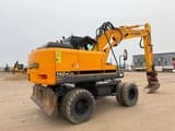 2008 Hyundai R140W-7A wheel excavator, rear three-quarter view