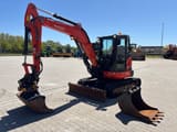 2020 Kubota U55-4 mini excavator, side profile view