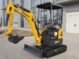 2026 Shantui SE17SR mini excavator, front three-quarter view