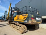 2021 Hyundai HX330A L crawler excavator, rear three-quarter view