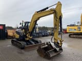 2017 Yanmar VIO80-1A mini excavator, three-quarter view