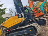 2024 Hyundai R225LC-9S crawler excavator, rear three-quarter view