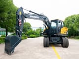 2026 Hyundai HW155 wheel excavator, front three-quarter view