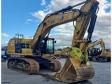 2021 Caterpillar 352 crawler excavator, side view