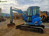 2013 Yanmar ViO57 mini excavator, three-quarter view