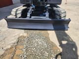2020 Bobcat E85 mini excavator front view of blade and tracks
