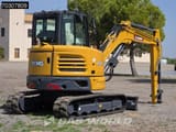2025 XCMG XE55 E mini excavator, rear three-quarter view