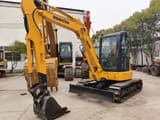 2013 Komatsu PC50MR-2 mini excavator, front three-quarter view