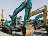 2024 Kobelco SK200D crawler excavator, front three-quarter view