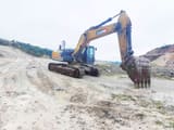 2021 XCMG XE335DK crawler excavator, front three-quarter view