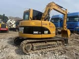 2021 Caterpillar 308C CR mini excavator, rear three-quarter view