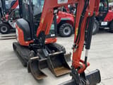 2024 Kubota U27-4 mini excavator, front three-quarter view