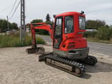 2010 Kubota U35-3 mini excavator, rear three-quarter view