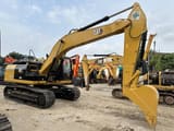 2023 Caterpillar 320D paletli ekskavatör, yan profil görünümü