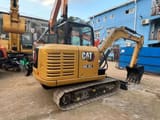 2018 Caterpillar 305.5E2 crawler excavator, rear three-quarter view