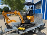 Berger Kraus BK1300JSR mini excavator on trailer, side view