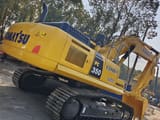 2025 Komatsu PC350-7 crawler excavator, rear three-quarter view