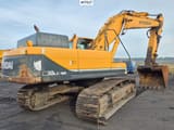 2015 Hyundai R330LC-9A crawler excavator, rear three-quarter view