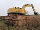 2016 XGMA XG822LC amphibious excavator, rear three-quarter view