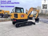 2026 Sany SY55U mini excavator, rear three-quarter view
