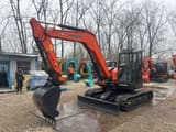 2023 Yanmar VIO80 crawler excavator, front three-quarter view