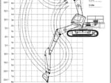 2016 Hyundai R520LC-9A crawler excavator technical range diagram