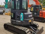 2024 Kobelco SK50SR mini excavator, rear three-quarter view