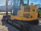 2016 Komatsu PC88MR-10 mini excavator, rear three-quarter view