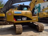2022 Caterpillar 312D excavator, rear three-quarter view