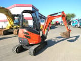 2013 Kubota U20-3α mini excavator, rear three-quarter view