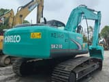 2019 Kobelco SK210 crawler excavator, rear three-quarter view