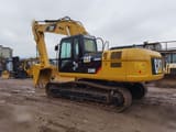 2017 Caterpillar 330D crawler excavator, rear three-quarter view