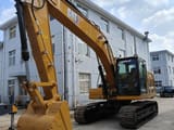 Caterpillar 320E crawler excavator, front three-quarter view
