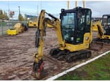 2021 Caterpillar 301.8-05 crawler excavator, front three-quarter view