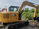 2019 Caterpillar 307E crawler excavator, rear three-quarter view