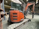 2021 Hitachi ZAXIS 55U mini excavator, rear three-quarter view