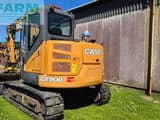 2019 CASE CX 90D mini excavator, rear three-quarter view