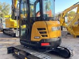 2024 Sany SY35U mini excavator, front three-quarter view