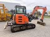 2016 Hitachi Zaxis 55U mini excavator, rear three-quarter view