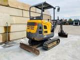2010 Volvo EC18C mini excavator, rear three-quarter view