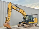 2012 Caterpillar 329E crawler excavator, side profile view