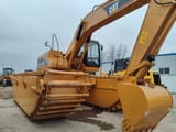 2020 Caterpillar 320C amphibious excavator, front three-quarter view