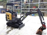 2015 Volvo EC15C mini excavator, side view