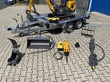 BK1000JSR JOYSTICK mini excavator with trailer and attachments