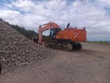 2023 Hitachi ZX690LCR-7 crawler excavator, rear three-quarter view