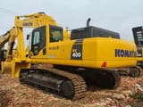 2017 Komatsu PC400 crawler excavator, rear three-quarter view